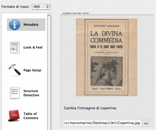 05 calibre - copertina Creare eBook per iPad